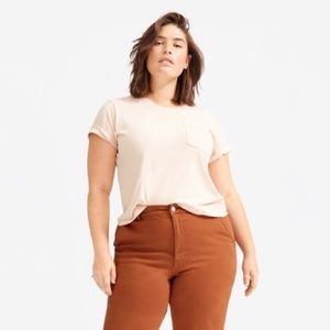 Everlane Light Pink Box-Cut Pocket Tee - Size XS